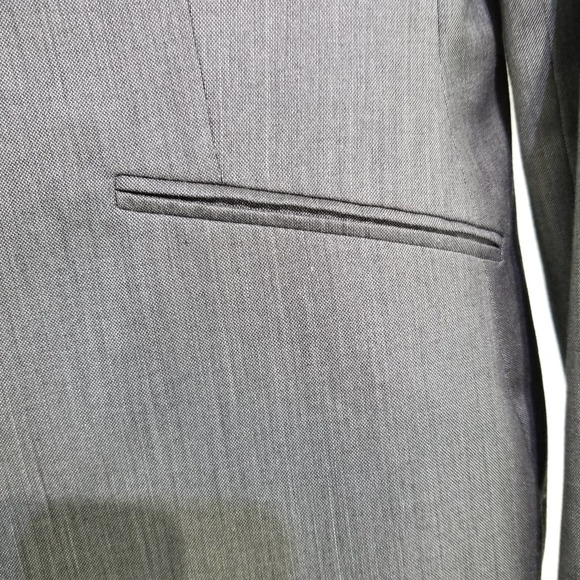 Kasper Charcoal Gray Blazer Jacket  Fitted Size 8 Shorter Length - Picture 5 of 10